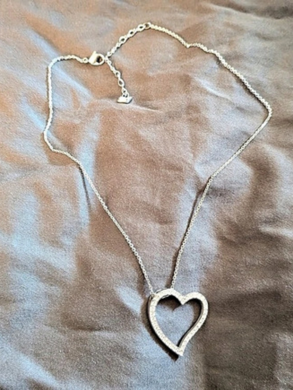 Swarovski Una Heart Pendant Necklace Silver